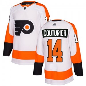 Authentic Adidas Youth Sean Couturier White Away Jersey - NHL Philadelphia Flyers