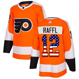 Authentic Adidas Youth Michael Raffl Orange USA Flag Fashion Jersey - NHL Philadelphia Flyers