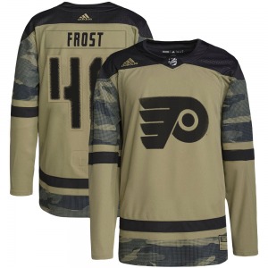 Authentic Adidas Adult Morgan Frost Camo Military Appreciation Practice Jersey - NHL Philadelphia Flyers
